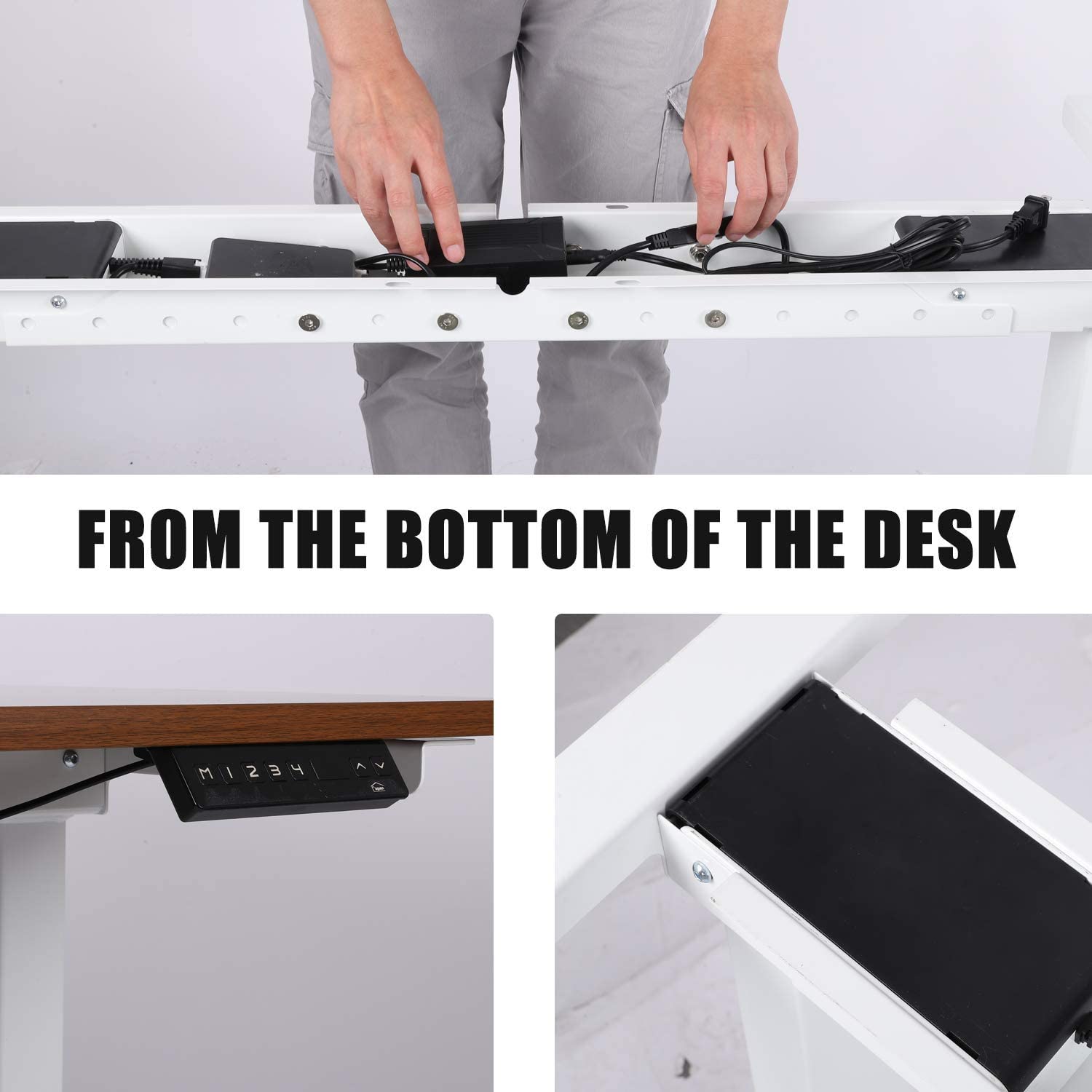 CAPON Dual Motor Electric Adjustable Standing Computer Desk for Home and Office (White Frame only) CAPON Dual Motor Electric Adjustable Standing Computer Desk for Home and Office (White Frame only)